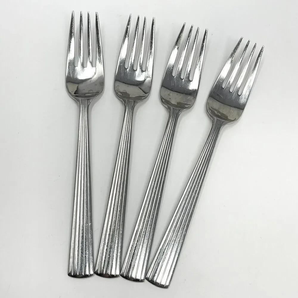 Reed & Barton Berkeley 18/10 Stainless Flatware Salad Fork 7” Set Of 4